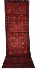 Persisk handknuten gallerimatta, Hamedan 335x112 cm.