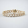 Armband i 14 k guld briljanter