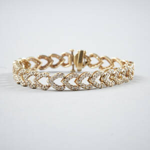 Armband i 14 k guld briljanter