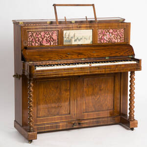Klavier mit Chromolithografie