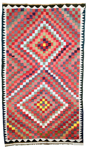 Persisk Kermanshah nomade-kelim, 287x170 cm.