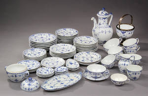 Royal Copenhagen musselmalet helblonde, halvblonde og riflet 67