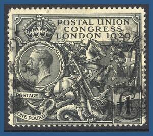 A £1 Postal Union Congress 1929 stämplad.