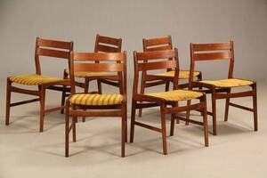 Dansk møbelproducent. Sæt på seks stole af teak 6.