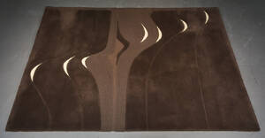 Moderne tæppe i uld, bruncremefarvet, 240x170 cm