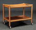 Hans J. Wegner. Serveringsvogn rullebord af egetræ