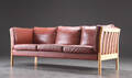 Stouby. Tre-pers. sofa, læder