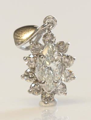 Diamantvedhæng, ca. 1.03 ct.