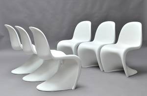 Verner Panton 1926-1998. Sæt på seks frisvinger stole Panton Chair 6