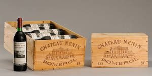 18 fl. Chateau Nenin i årgang 1985 - 1987 Pomerol.
