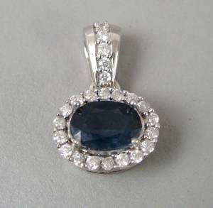 Safir- og brillantvedhæng