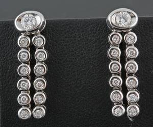 18Kt Diamond earrings approx. 0.46ct