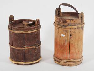 Laggade kärl 2st, allmoge, 1800-tal