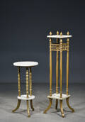 2 blomsterpiedestaler, 1900-tallets start 2