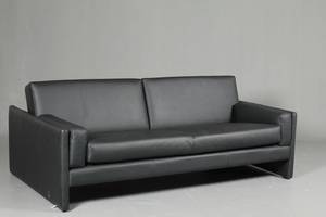 Leolux. 3-pers.sofa i sort læder
