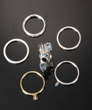 Spinning Jewelry, samleringe i guld og sølv, str. 55 9