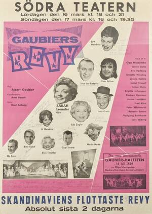 Affisch, Södra teatern