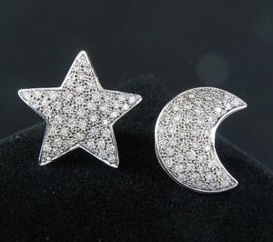 Ohrstecker mit Brillanten in Weißgold, Unikat ca. 1.41 ct.   2 