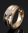 Ring med brillanter 14 kt guld