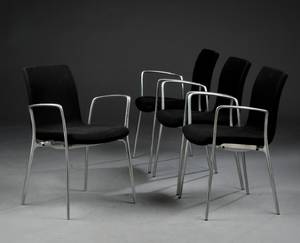 Jorge Pensi. Sæt på fire armstole, model Gorka 4