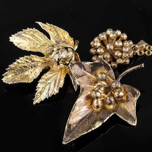 Flora Danica halskæde og brocher 3