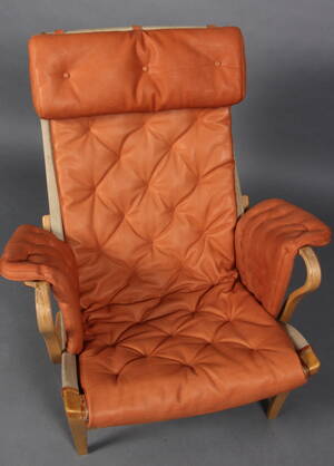 Hyndesæt til Bruno Mathssons Pernilla-stol. Anilinlæder 4