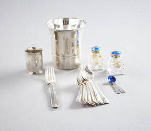 Bägare kaffeskedar i silver