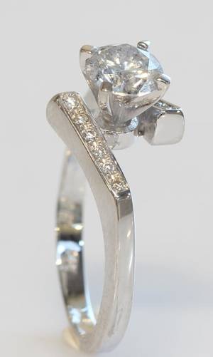 Brillantring, 0.92 ct.