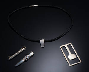 Georg Jensen, samling smykker og pengeclips af sølv 4