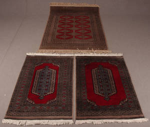 Mattor, handknutna, Pakistan, 3 st, 134x95, 134x95, 198x144 cm