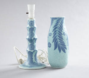 Bordslampfot i sgrafitto Josef Ekberg