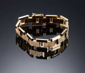 Armbånd af 14 kt guld, ca 29 gr