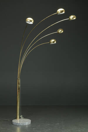 Standerlampe af messing, 1900-tallets 2. halvdel 