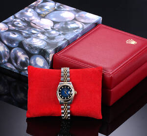 Rolex Datejust. Dameur i 18 kt. guld og stål med brillantbesat skive, ca. 1992 Denne vare er sat til omsalg under nyt varenummer 4336438