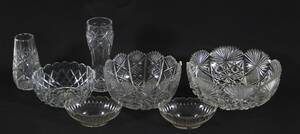 Glas och kristall, 7 delar, bl.a. tidigt 1900-tal