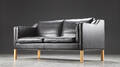 To-pers. sofa, læder, dansk møbelproducent