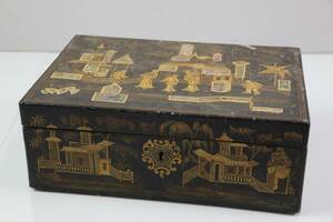 SKRIVSCHATULL, orientalisk dekor, 1800-tal