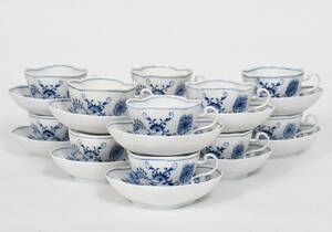 Kaffekoppar med fat, Meissen