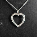 Georg Jensen. Halskæde med Heart vedhæng med brillanter - 18 kt. hvidguld 2