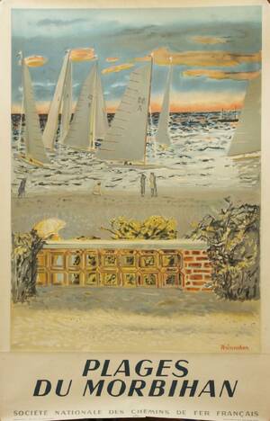 Äldre affisch, Plages du morbihan