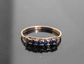 Vintage Ring, 18K guld, safirer