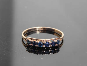 Vintage Ring, 18K guld, safirer