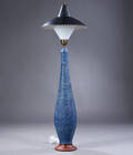 Gulvlampe med vaseformet stamme af keramik, 1900-tallets anden halvdel 