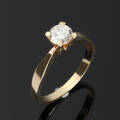 Solitaire ring, 14 kt guld Denne vare er sat til omsalg under nyt varenummer 4350009
