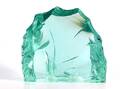 SKULPTUR, Glasblock signerad,Vicke Lindstrand Kosta.
