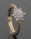 9Kt Diamond ring approx. 0.25ct