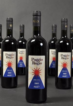 36 fl. Poggio Regio Toscana 2003, IGT Tipica. 36