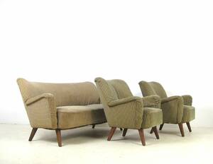 Lounge Suite der 195060er Jahre, Sofa  Paar Sessel 3