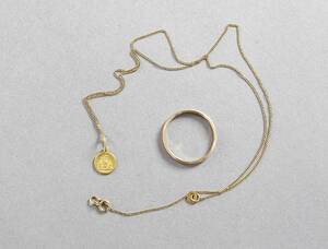 Ring berlock kedja guld 