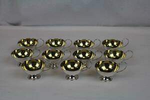 11 PUNCHBRÄNNVINSMUGGAR SILVER